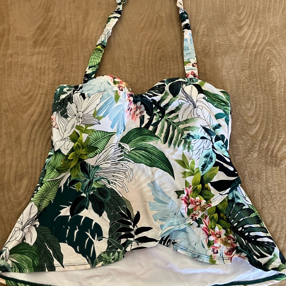 Tropical Print Tankini Set - Picture 3 of 8